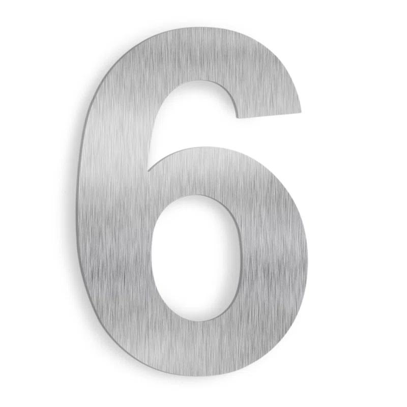 Barton 6'' H Stainless Steel House Number