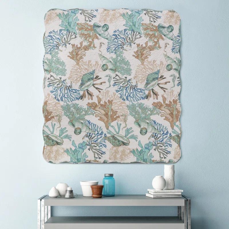Barefoot Bungalow Atlantis Quilted Reversible Throw