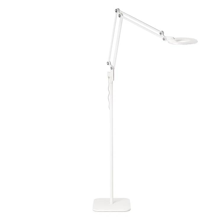 Small Adjustable White Metal LED Floor Lamp