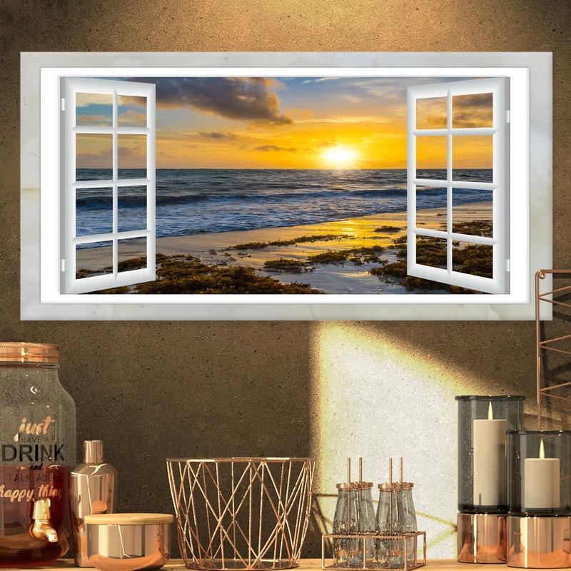 Highland Dunes " Open Window To Bright Yellow Sunset "