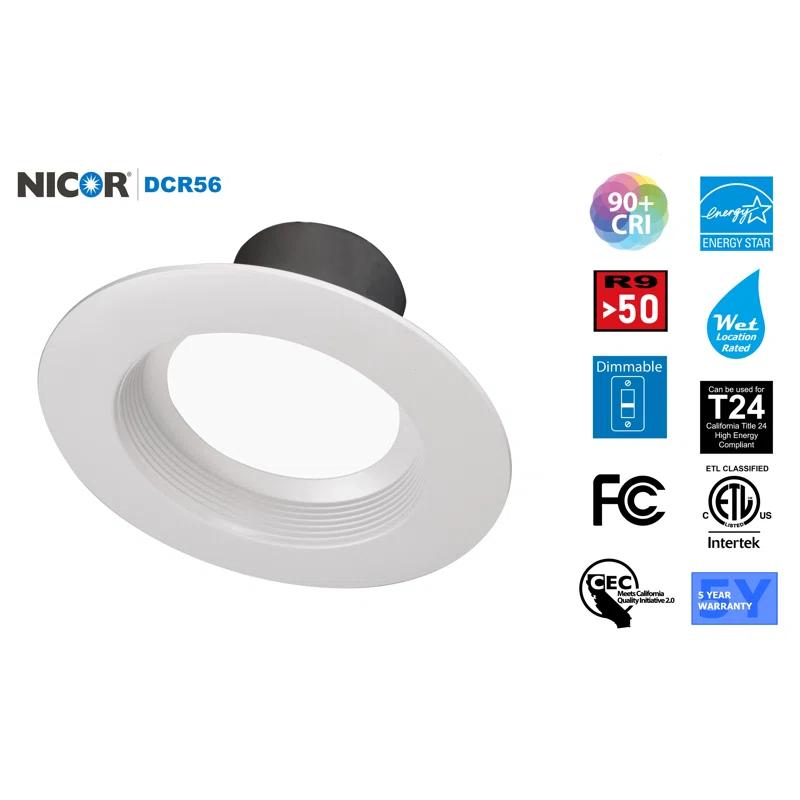 NICOR Lighting Dimmable Circle Flush Mount