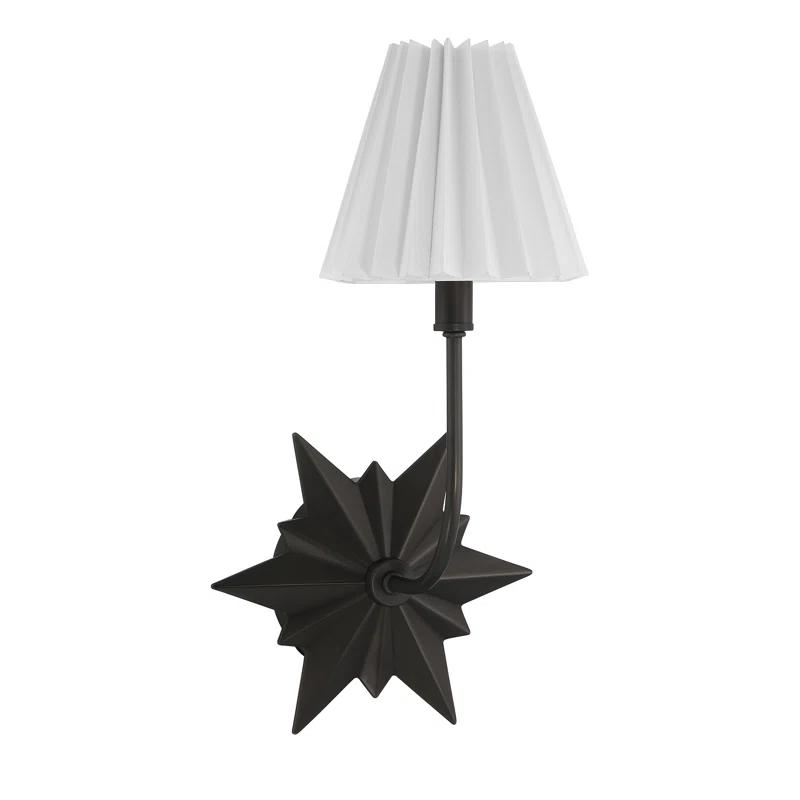 Ivy Bronx Ligetti Metal Armed Sconce in Black