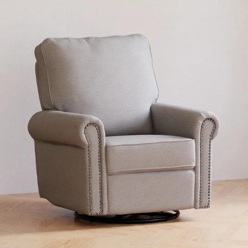 Namesake Linden Electronic Recliner and Swivel Glider in Eco-Performance Fabric with USB port & Reviews | Birch Lane