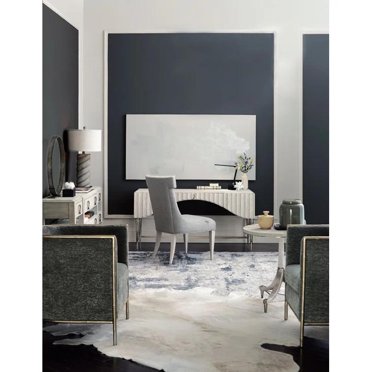 Bernhardt Domaine Blanc Upholstered Side Chair in Gray