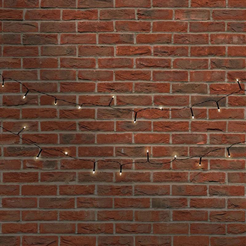 LumaBase Solar Powered Mini String Lights with 50 Soft White Bulbs