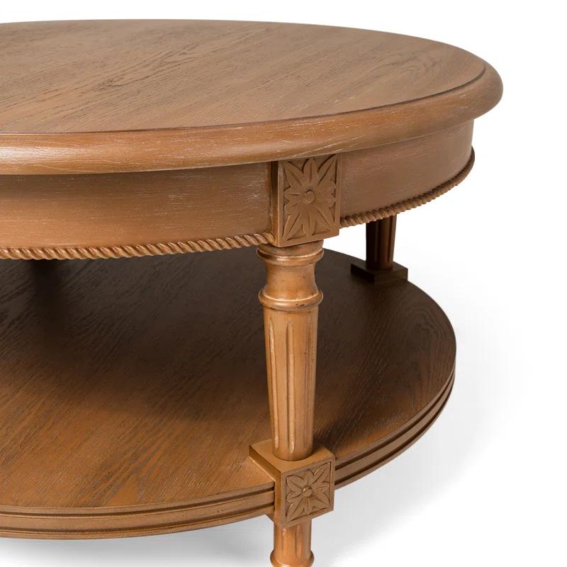 Maven Lane Pullman Round Wooden Coffee Table