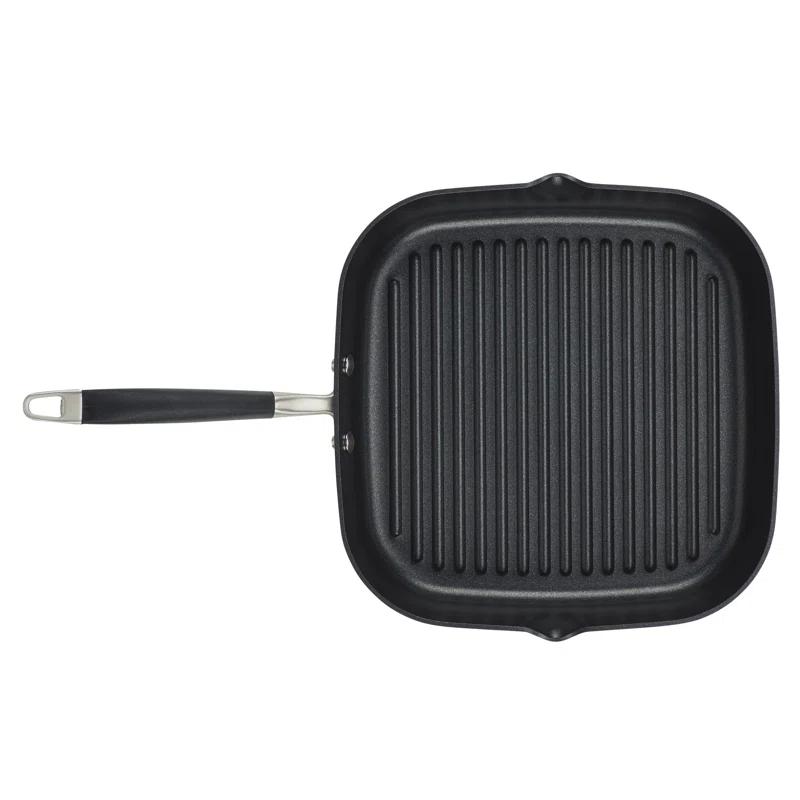 Anolon Anolon Advanced Home Hard Anodized Nonstick Deep Square Grill / Griddle Pan With Pour Spouts,11 Inch