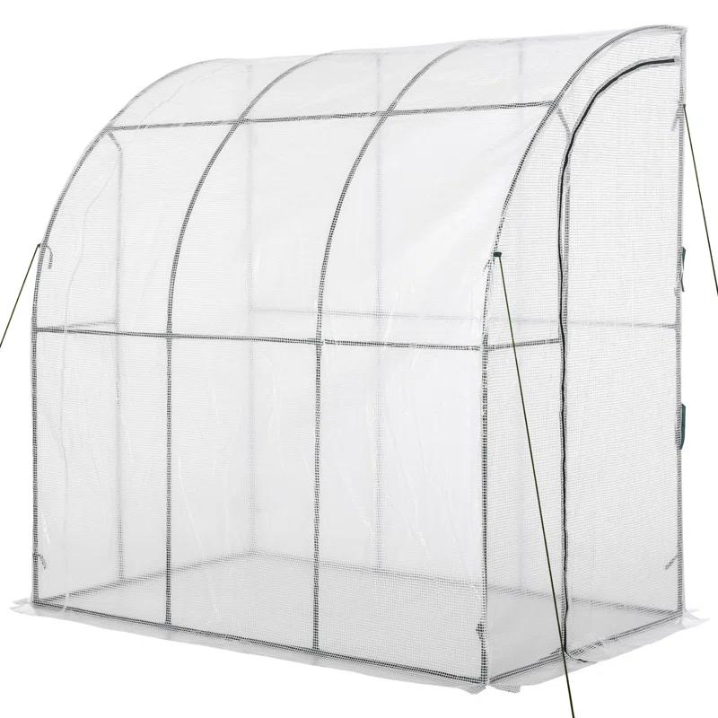 Outsunny 84" W x 84" D Lean-To Greenhouse