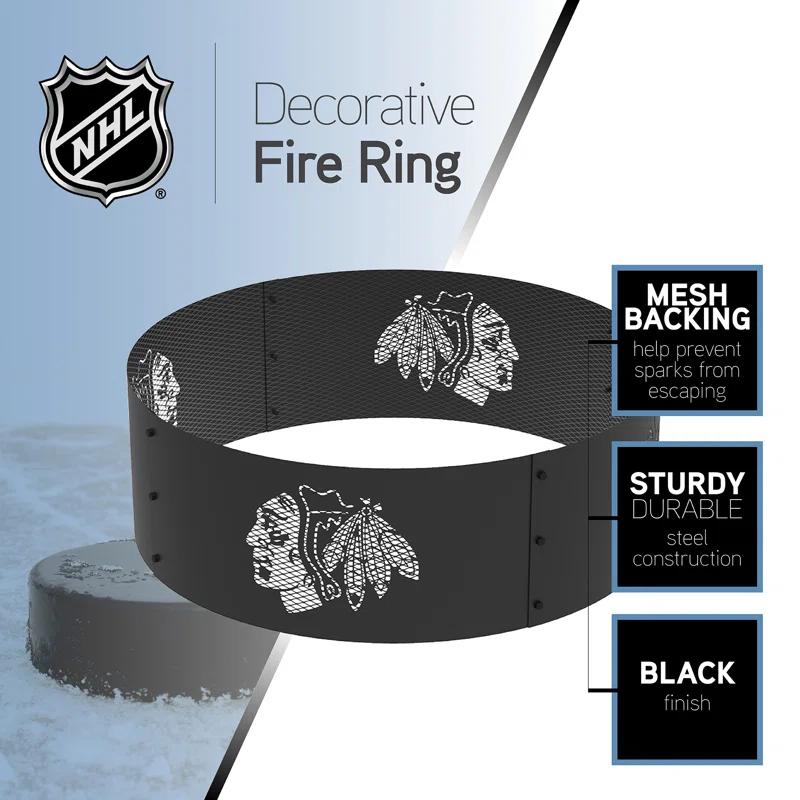 Blue Sky Outdoor Living NHL Steel Wood Burning Fire Ring