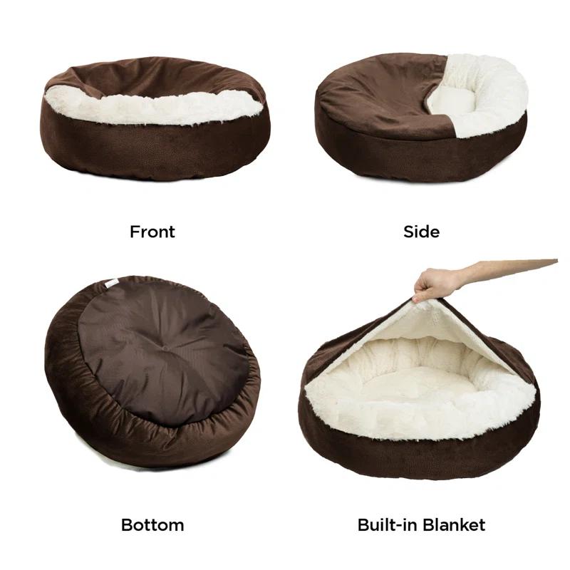 Best Friends By Sheri Best Friends by Sheri Cozy Cuddler Ilan Microfiber Hooded Blanket Cat and Dog Bed
