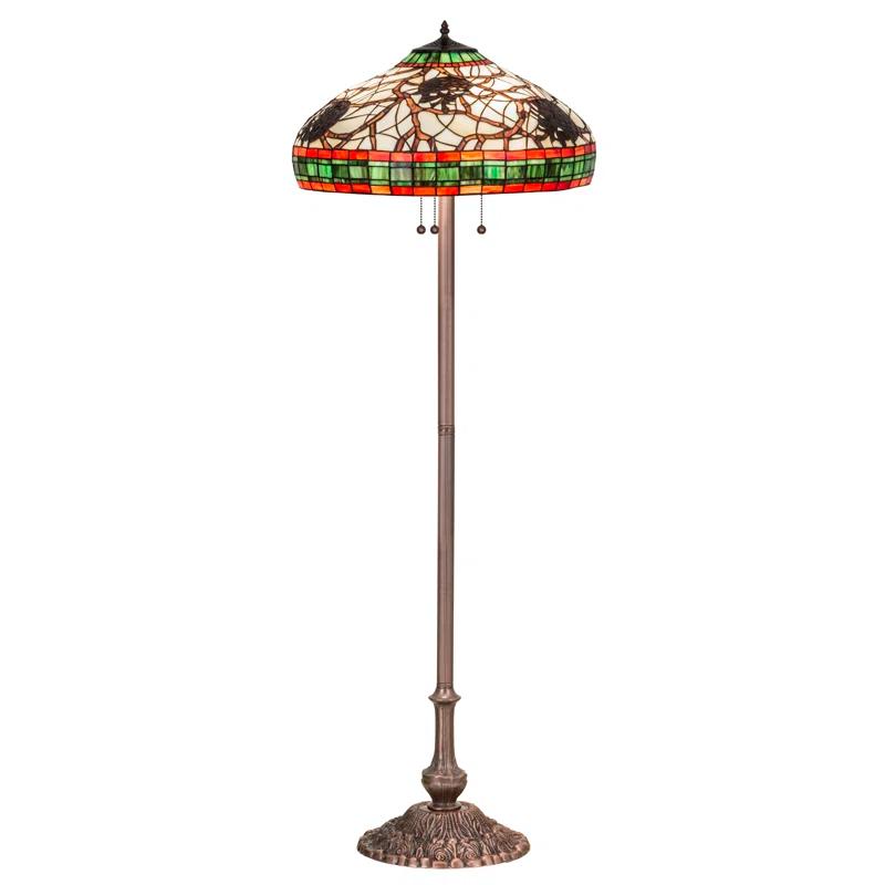 Meyda Lighting Pinecone 61'' Bronze Traditional Floor Lamp