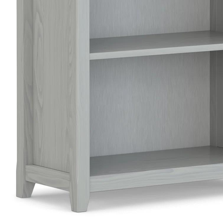 Simpli Home Amherst 30"W Solid Wood 5 Shelf Bookcase with Adjustable Shelves