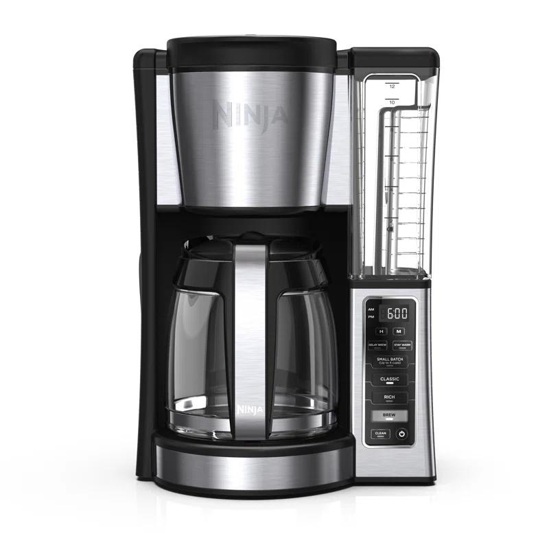 Ninja® 12-Cup Programmable Coffee Brewer, 2 Brew Styles, Adjustable Warm Plate, 60oz Water Reservoir, Delay Brew - Black/Stainless Steel