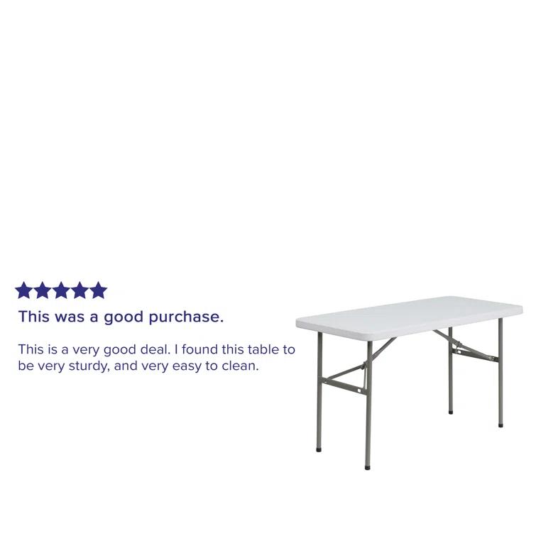 Flash Furniture Noah 4' Rectangular Plastic Event Folding Table