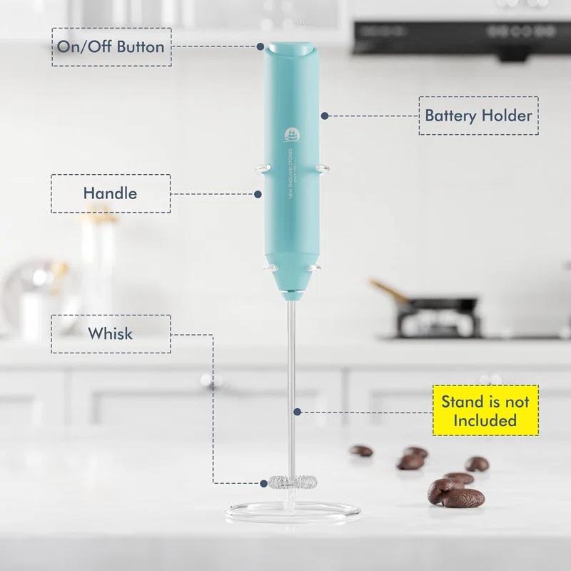 New England Stories Powerful Handheld Milk Frother & Foam Maker – Mini Whisk Drink Mixer For Coffee, Cappuccino, Latte, Matcha, Hot Chocolate (no Stand, Galaxy)