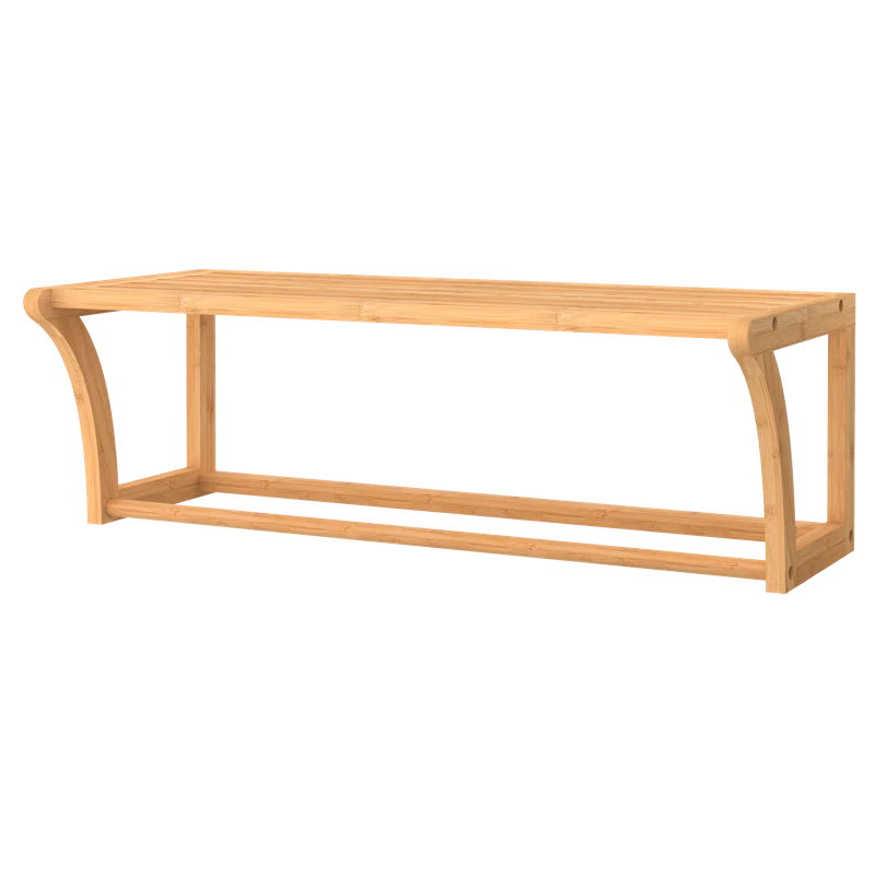 ClosetMaid Bamboo Solid Wood Accent Shelf with Towel Bar
