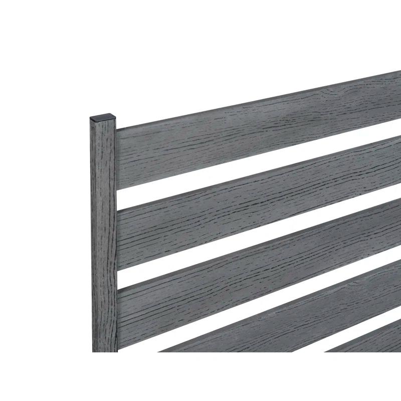 Zippity Outdoor Products 26in H x 24in W (3 Panels) No Dig Zippity Maui Fence Kit, Charcoal Color WoodTek Vinyl Fence Panel, Temporary Outdoor Border for Garden, Easy Install DIY Fence for Backyard, Patio, & Deck, ZP19066