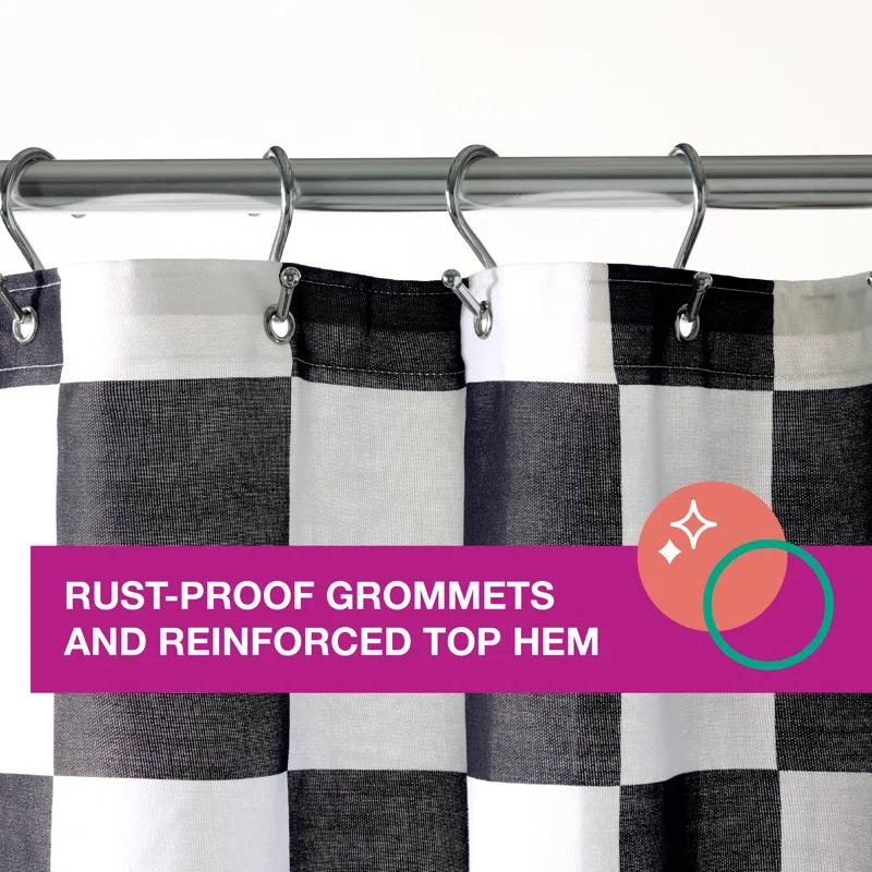 Town & Country Living Town & Country Play Betty Bold Checkerboard Fabric Shower Curtain 70"X72"