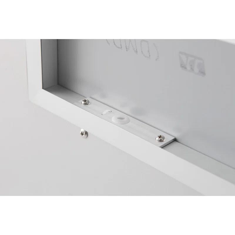 AQUADOM AQUADOM Daytona 40" W x 36" H x 1" D, LED Wall-Mount Mirror for Bathroom with 3 Color Temperature Light, Touch Control, Dimmer and Defogger, Digital Clock