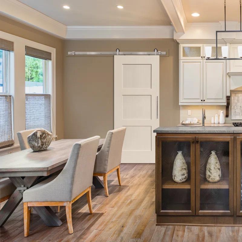 Barndoorz Solid + Manufactured Wood Matte without Installation Hardware Kit Barn Door