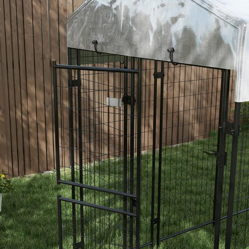 72'' H Galvanized Steel Yard Kennel With Door
