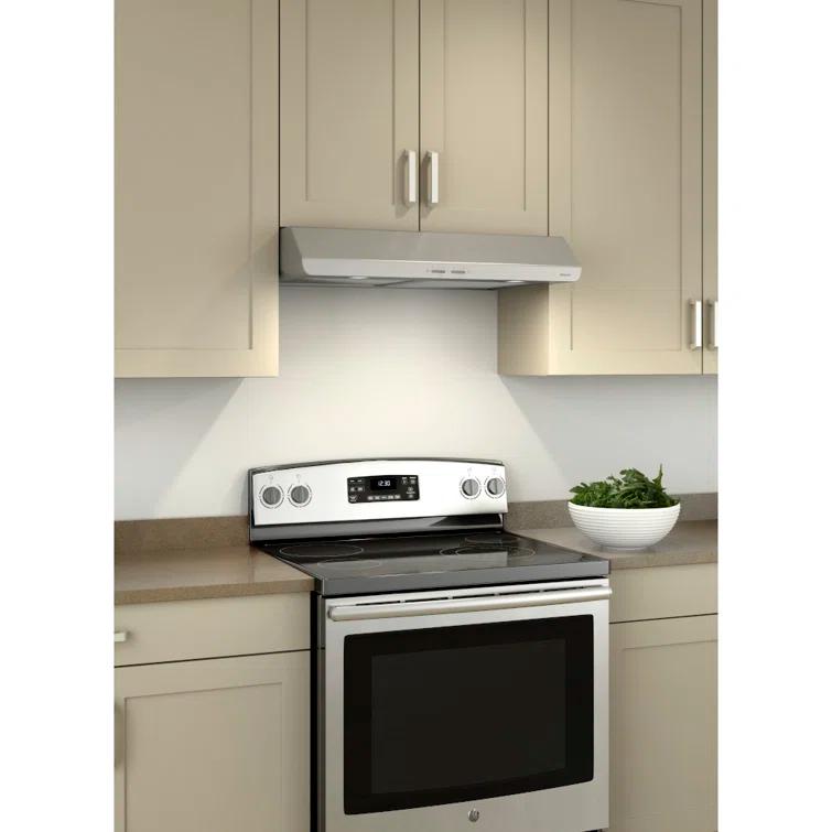 Broan NuTone Broan NuTone 30" Steel 250 CFM Convertible Under Cabinet Range Hood with Mesh Filter BKSH130SS