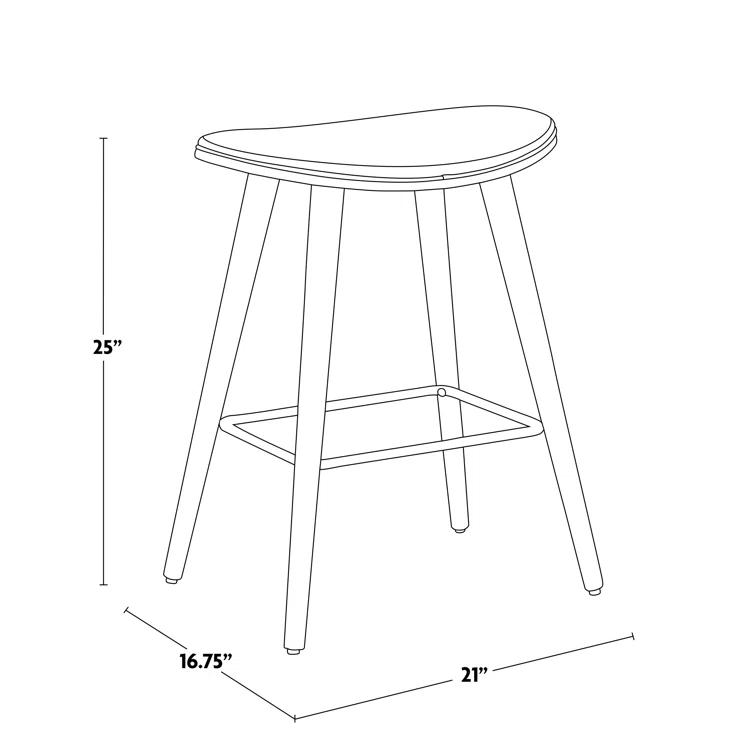 Everly Quinn Upholstered Counter Stool (Set of 2)