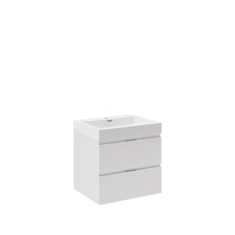 Fresca Valencia 24" Wall Mount Single Sink Bathroom Vanity with Top and Sink (Faucet Not Included)