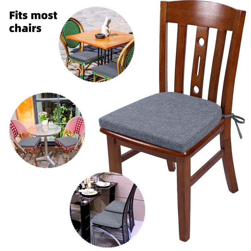 Indoor 1.5'' Dining Chair Chair Pad (Set of 4)