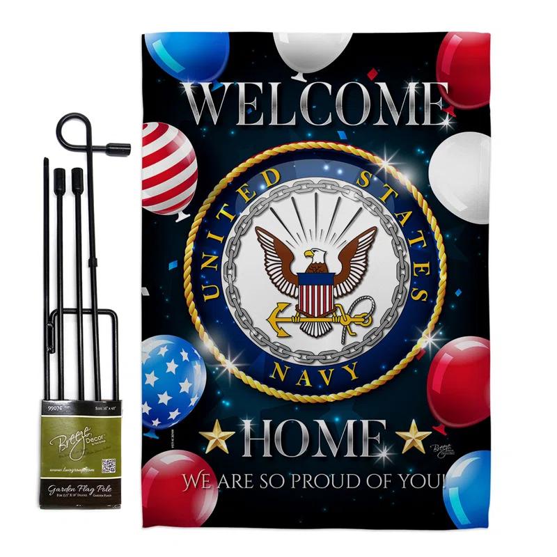 Breeze Decor Double Sided 18.5'' H x 13'' W Polyester Garden Flag