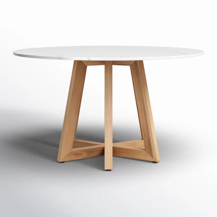 Fanned Base Round Dining Table (42"- 55")