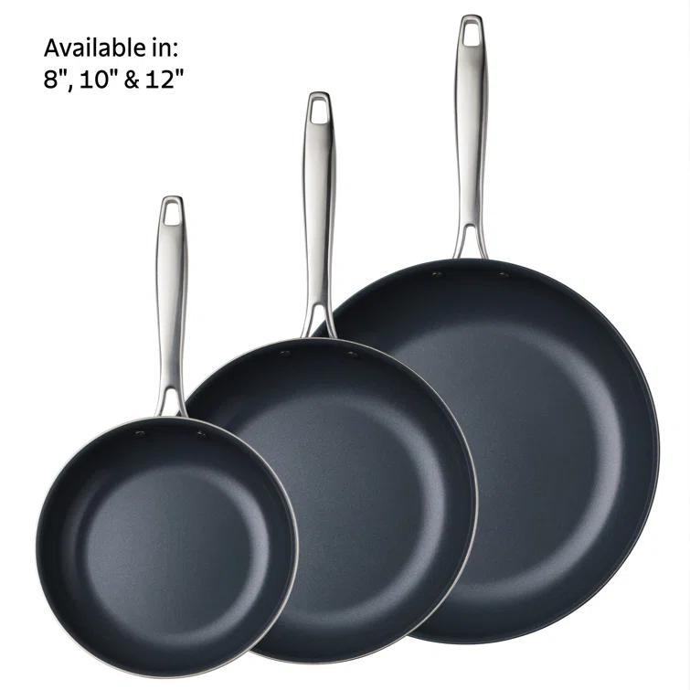 Tramontina Tramontina Signature Tri-Ply Clad Stainless Steel Frying Pan with Ceramic Non Stick Interior