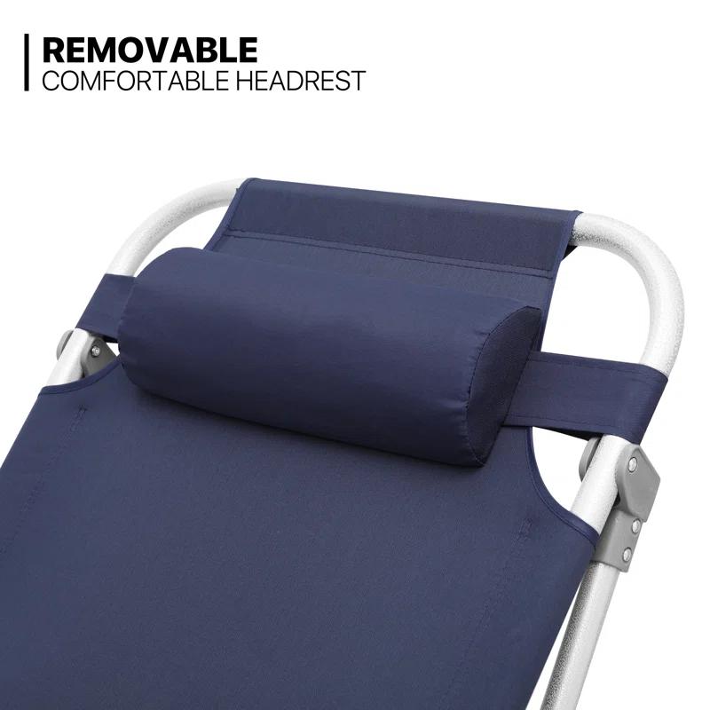 Folding Travel Cot Portable Camping Bed with Pillow & Carry Bag for Beach Indoor & Outdoor Travel