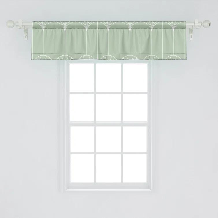 Ambesonne Geometric Tailored 54'' W Window Valance