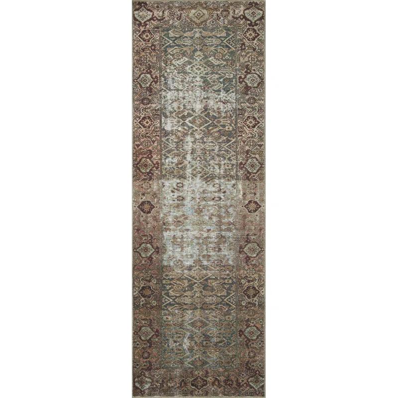 Amber Lewis x Loloi Georgie Oriental Moss/Salmon Area Rug