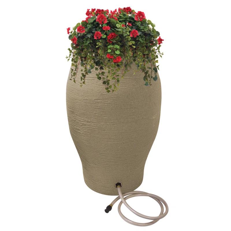 EMSCO Group EMSCO Group Weather Resistant Plastic Rain Barrel and Hose with Diverter Kit