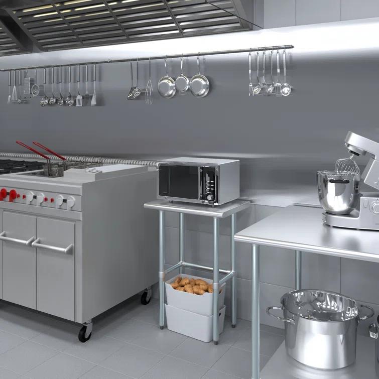 Amgood Stainless Steel Open Base Work Table