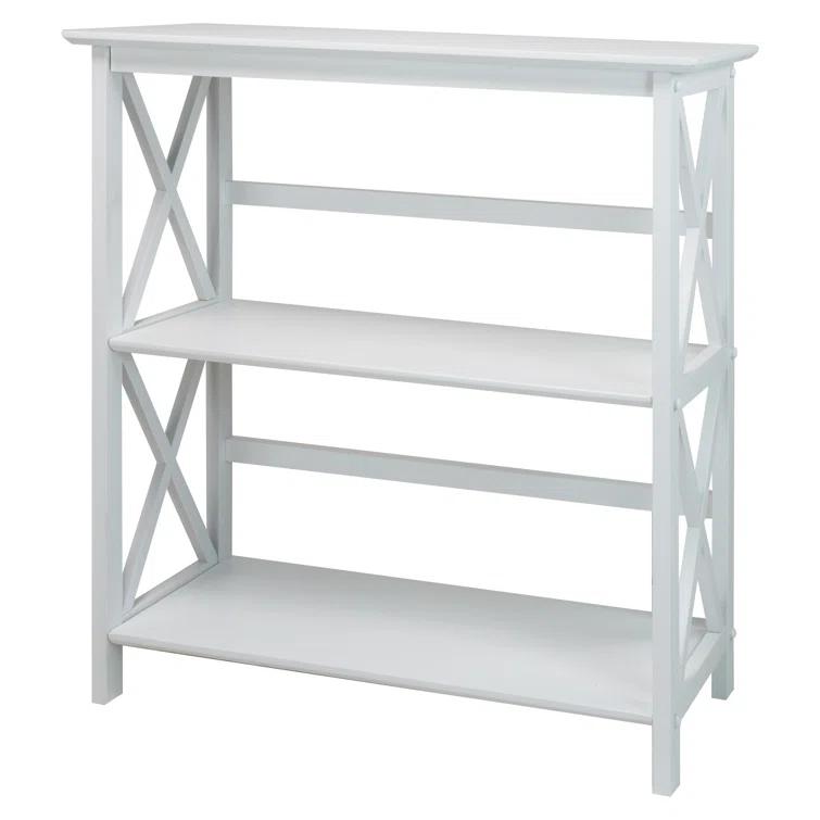 Ebern Designs Solid Wood Etagere Bookcase