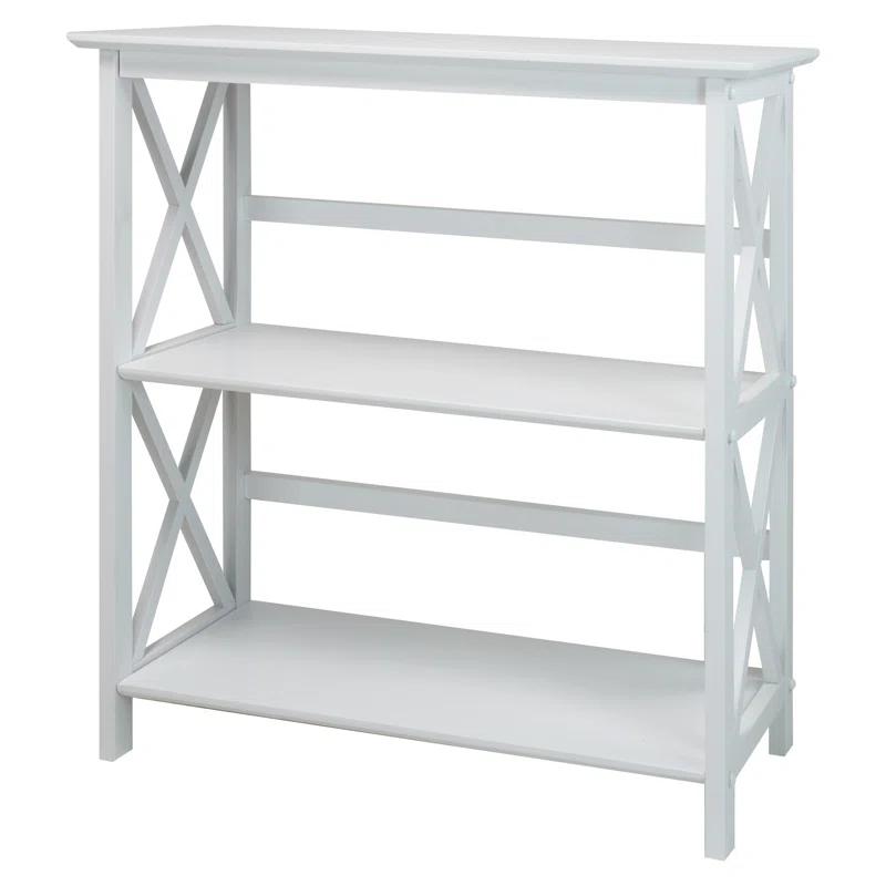 Ebern Designs Solid Wood Etagere Bookcase