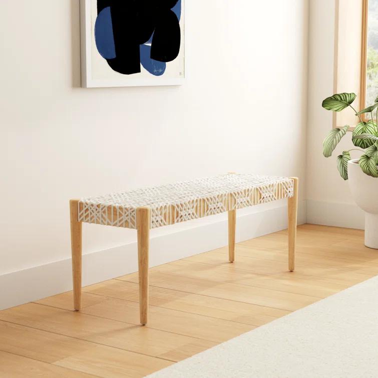 Kazbah 47" Genuine Leather Bench