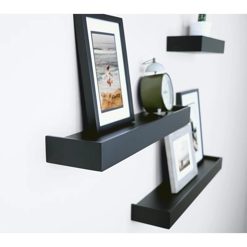 Textiles Hub Array 4 Piece Floating Wall Shelves Set