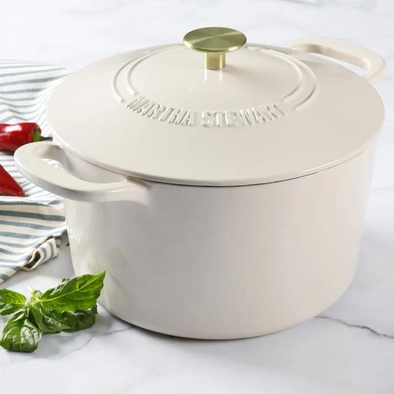 Martha Stewart Martha Stewart Gatwick 7 qt. Cast Iron Round Dutch Oven with Lid