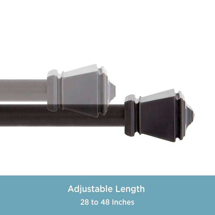 Kenney Kenney Amelia 7/16" Petite Café Decorative Window Curtain Rod