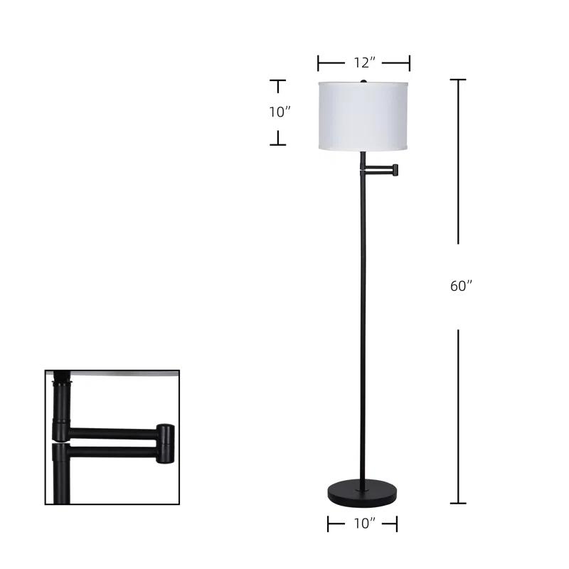 Catalina Lighting 60'' Black Arched Floor Lamp