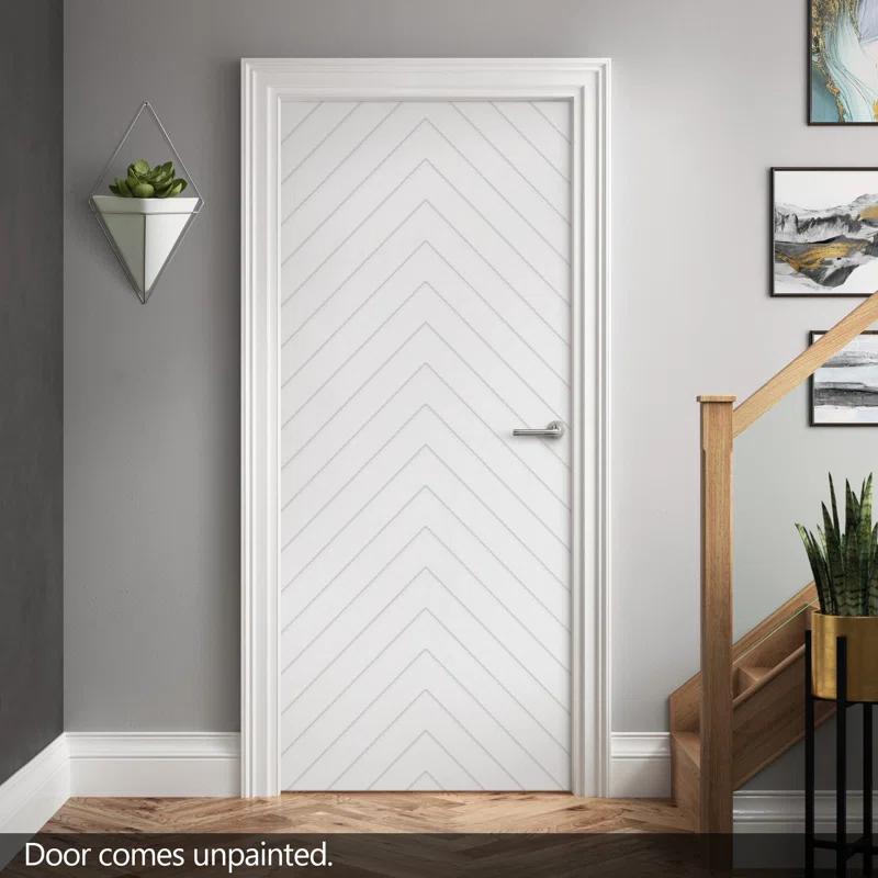 Calhome Hollow Paneled Painted Slab Door