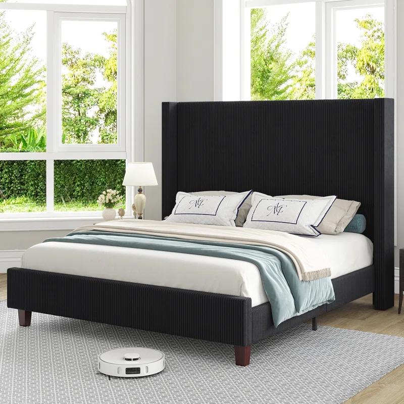 Willa Arlo™ Interiors Dunwoody Upholstered Wingback Platform Bed