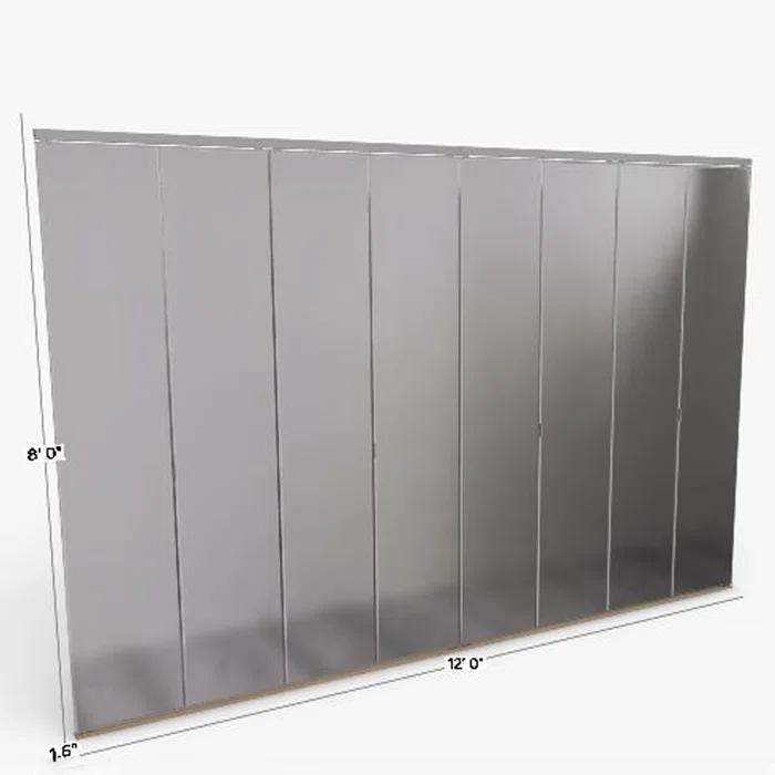 Custom Door and Mirror Solid + Manufactured Wood Mirrored Bi-Fold Door