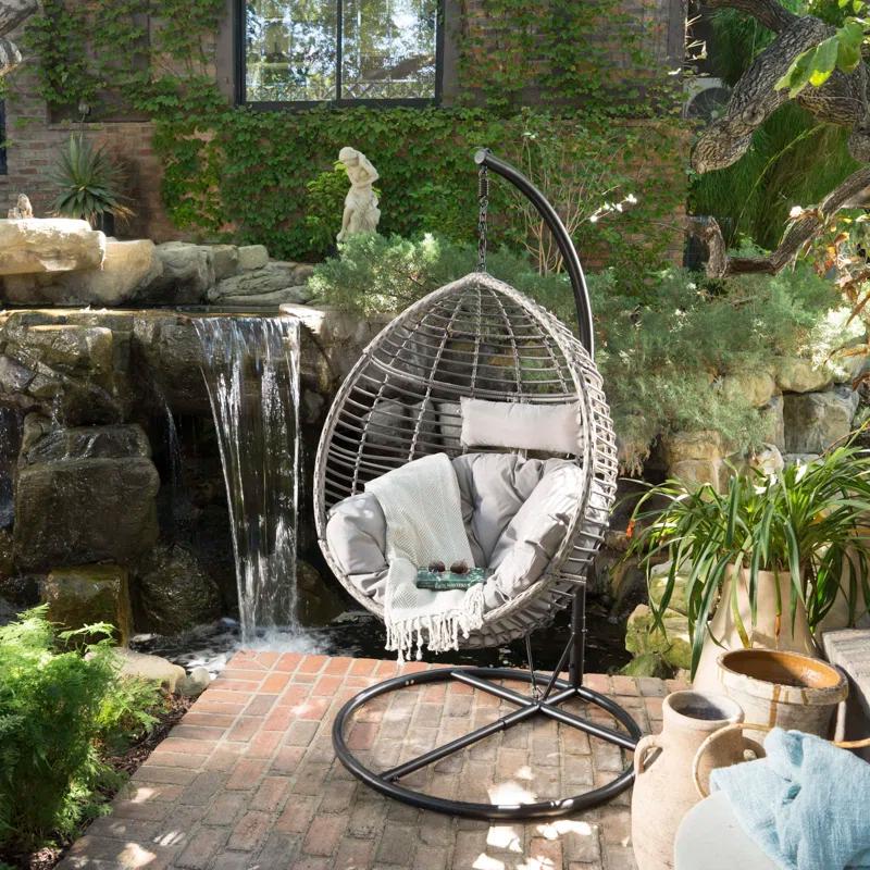 Dakota Fields Versatile Boho Hanging Chair - Elevate Indoor and Outdoor Relaxation with Style