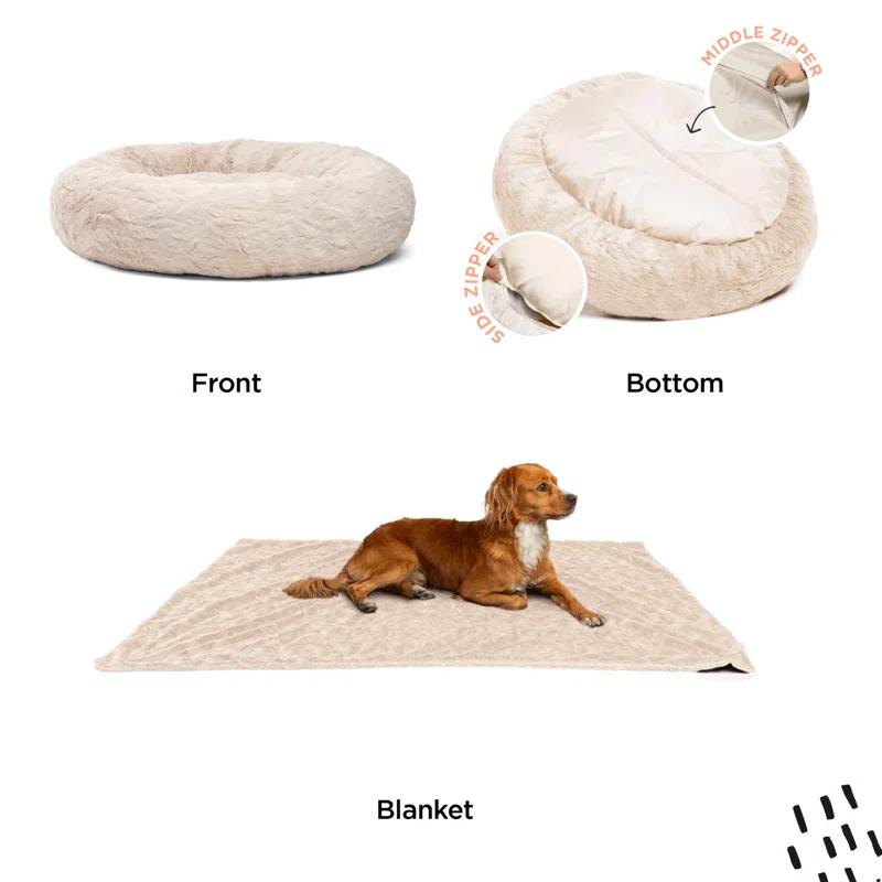 Best Friends By Sheri Best Friends by Sheri Bundle The Original Calming Lux Donut Cuddler Pet Bed/Throw