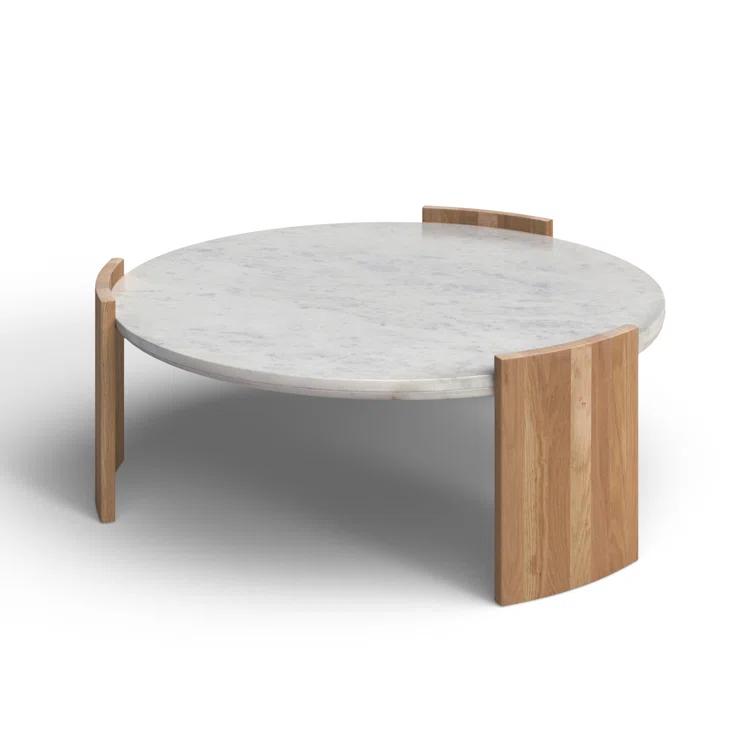 Whilem Round Coffee Table - White